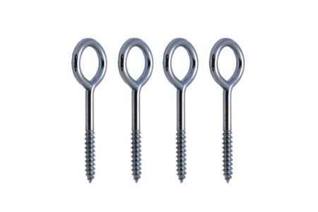 Schroef Oog Markies set 20*10 set 4 stuks - wit